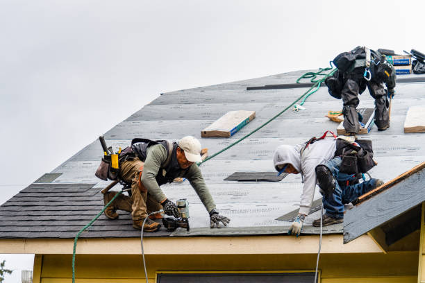 Professional Storm Damage Roof Repair technician working in Voorheesville, NY